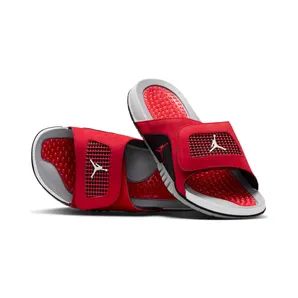 Jordan Hydro 4 Retro Slide Toro Bravo “Fire Red / Black / Cement Grey / White” (532225-600)