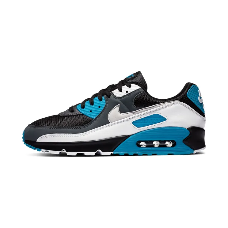 Nike Air Max 90 “Dark Smoke Grey / Laser Blue-Black-White” (CT0693001)