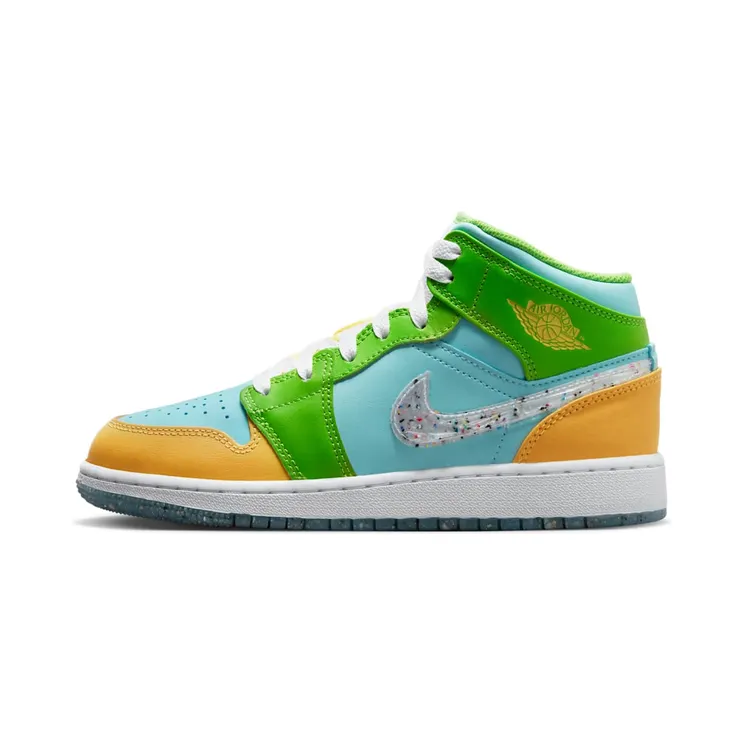 Air Jordan 1 Mid SE GS “Glacier Ice / Citron Pulse / Action Green / White” (DX4368-400)