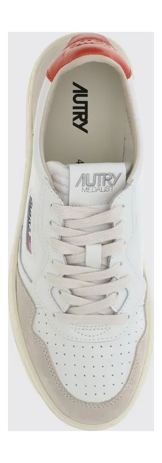 Autry Medalist Low Sneakers in Leather, Suede and Nylon with a Bicolor Design Orange (AULMLS19) (3)
