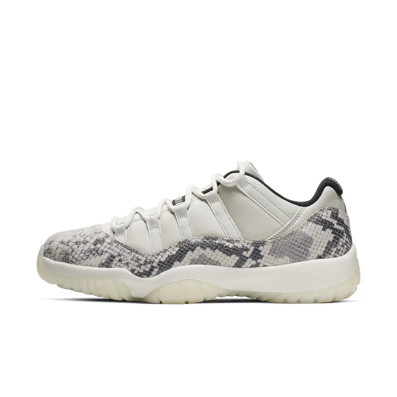 Jordan 11 Retro Low Snake Light Bone Light Bone/Smoke Grey-White-Black (CD6846-002)