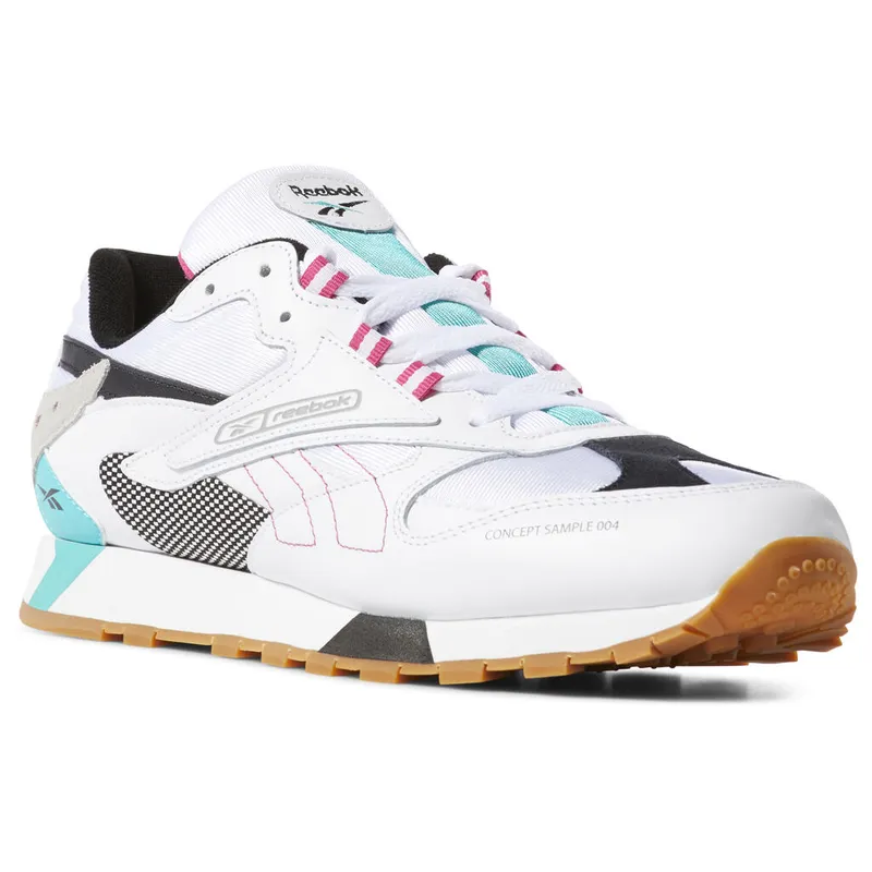 Reebok Classic Leather ATI 90s White White/Teal-Black-Grey-Pink (Other Brands Reebok)