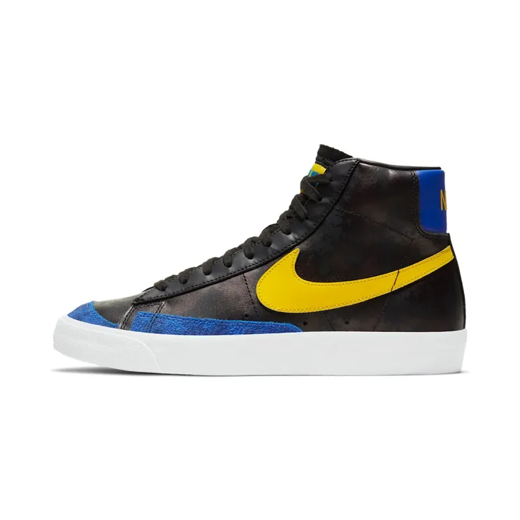 Nike Blazer Mid ‘Peace, Love and Basketball’ Black/Speed Yellow/Game Royal/White (DC1414-001)