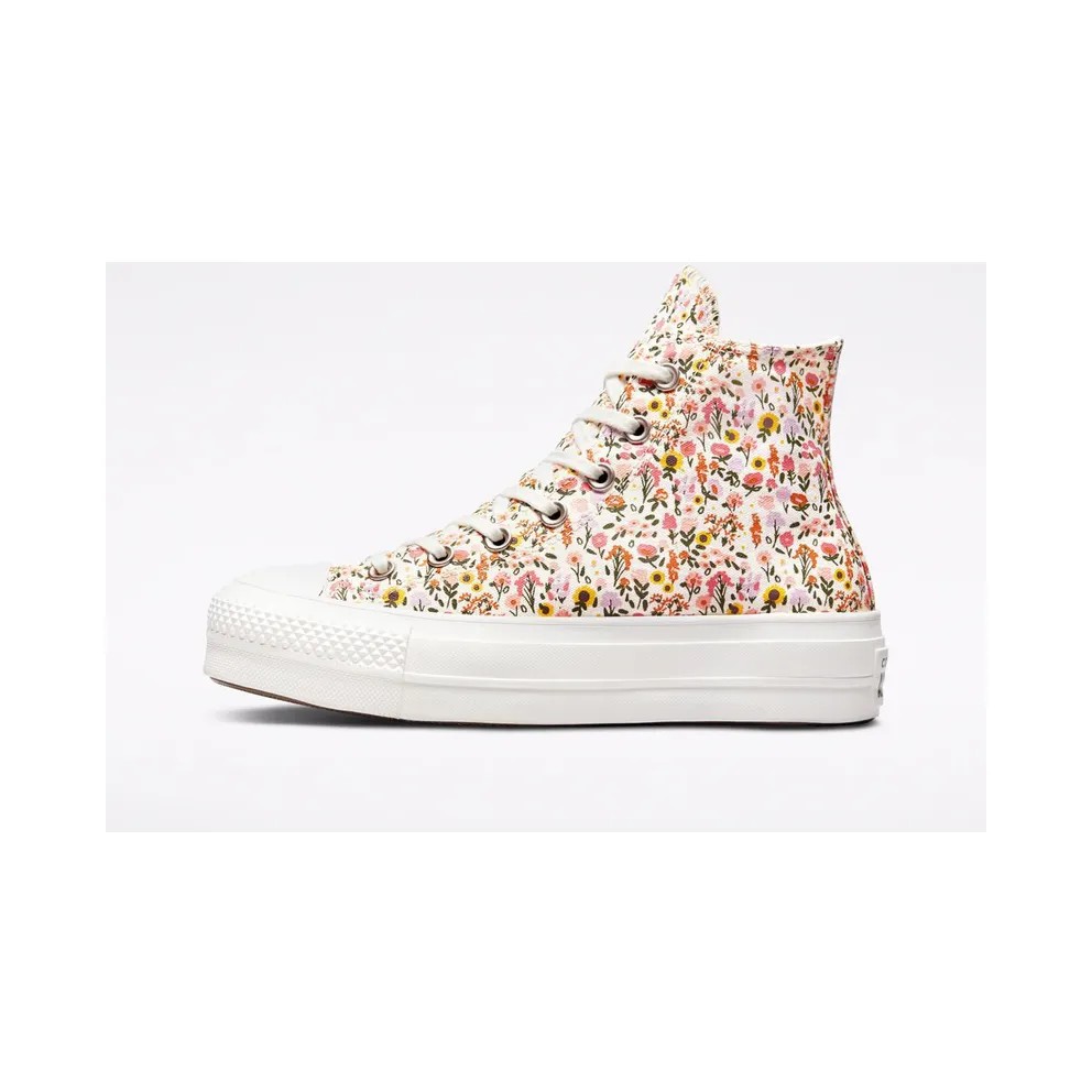 Converse Chuck Taylor All Star Lift Platform Florals Natural Ivory/Terracotta Pink (A03341C)