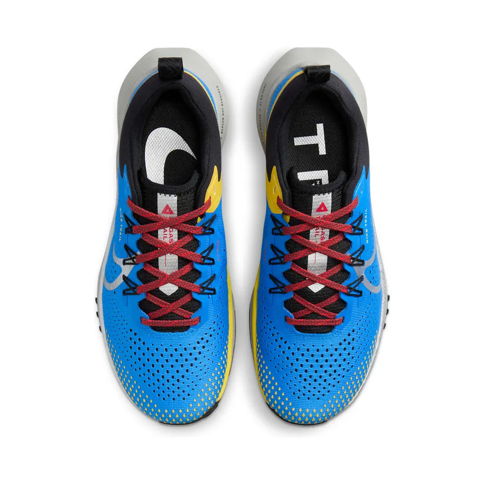 Nike React Pegasus Trail 4 Light Photo Blue Track Red Black Metallic Silver (DJ6159-401)