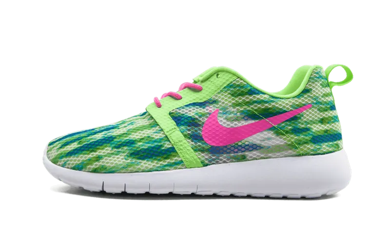 Nike Rosherun Flight Weight GS “WHITE/PINK POW-MENTA-FLSH LIME” (705486-101)