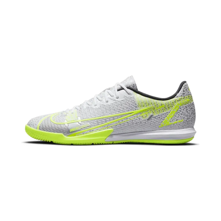 Nike Mercurial Vapor 14 Academy IC “White / Metallic Silver / Volt / Black” (CV0973-107)