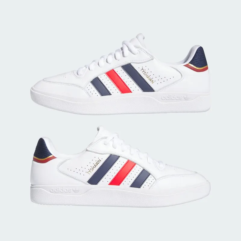 adidas Tyshawn Low Cloud White Better Scarlet Gold Metallic (IF4624)
