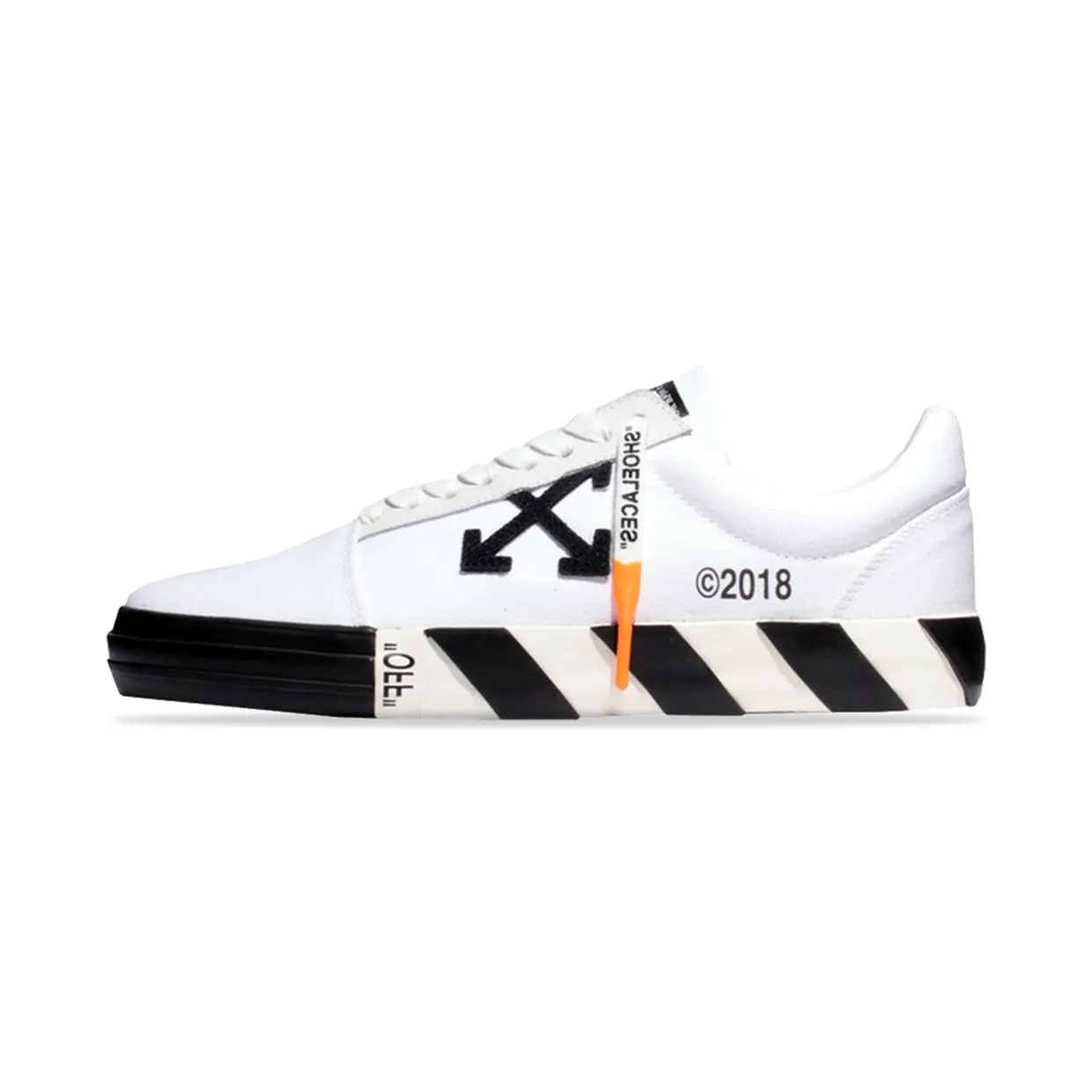 OFF-WHITE Vulc Low Top White Black (Updated Stripes) (W)