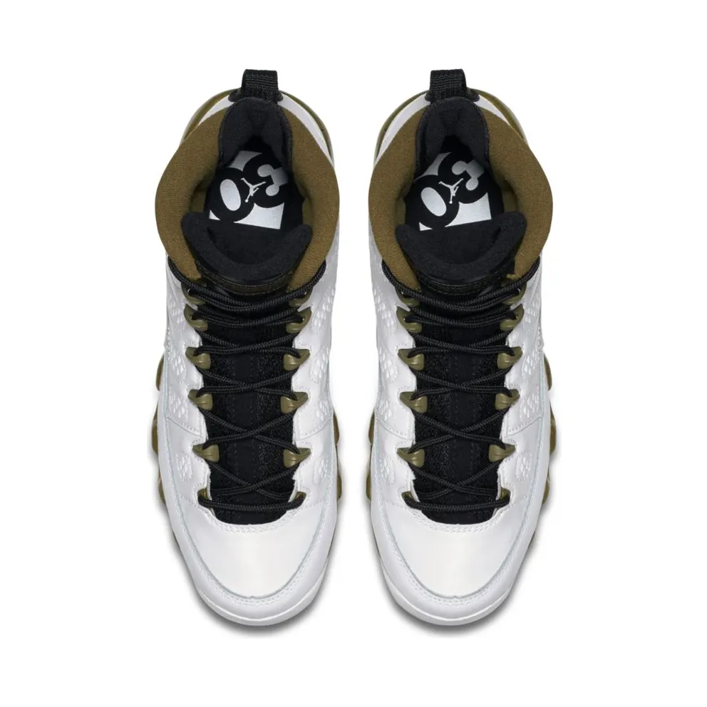 Jordan 9 Retro Statue (GS) White/Black-Militia Green (302359-109)
