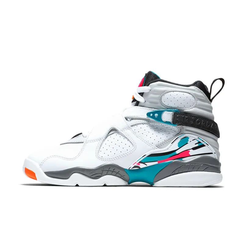Jordan 8 Retro South Beach (GS) White/White-Turbo Green-Neutral Grey (305368-113)