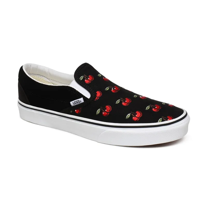 VANS Cherries Classic Slip-on Shoes (Black)