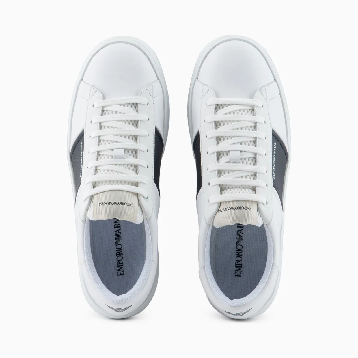 Armani Sneakers With An Embossed Logo And Contrasting Panel (EM003701-AF18017-MZ309) (3)
