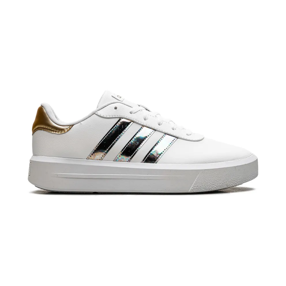 Adidas Court Platform “Footwear White / Footwear White / Matte Gold” (HQ7156)