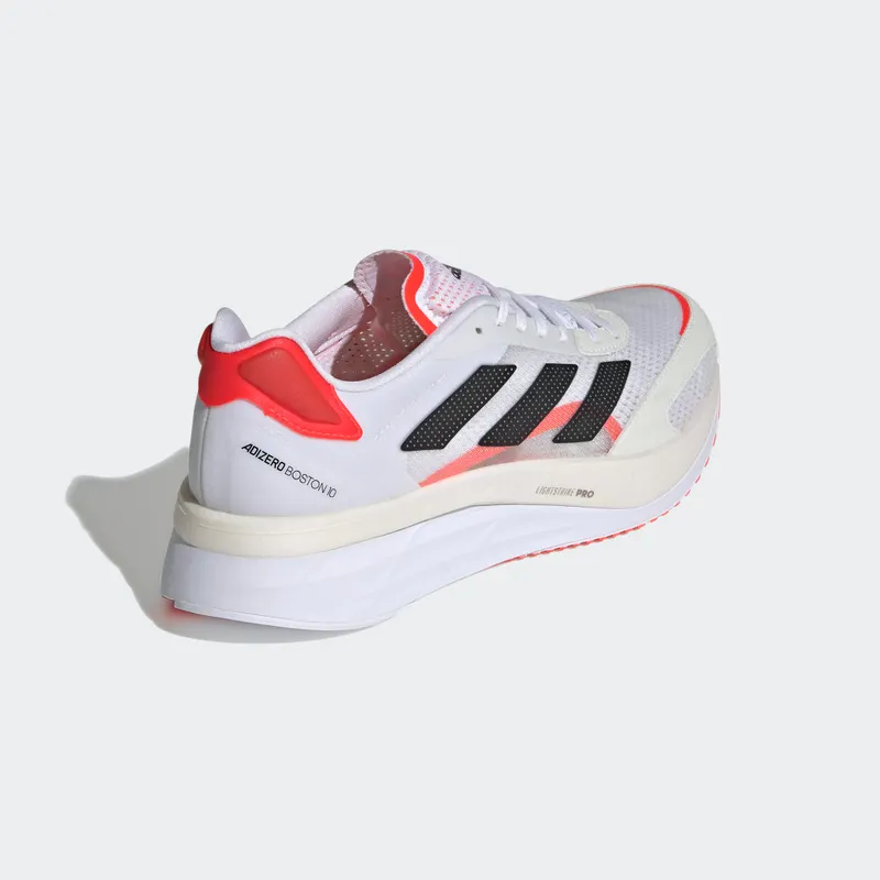adidas Adizero Boston 10 Cloud White / Core Black / Solar Red (FY4079)