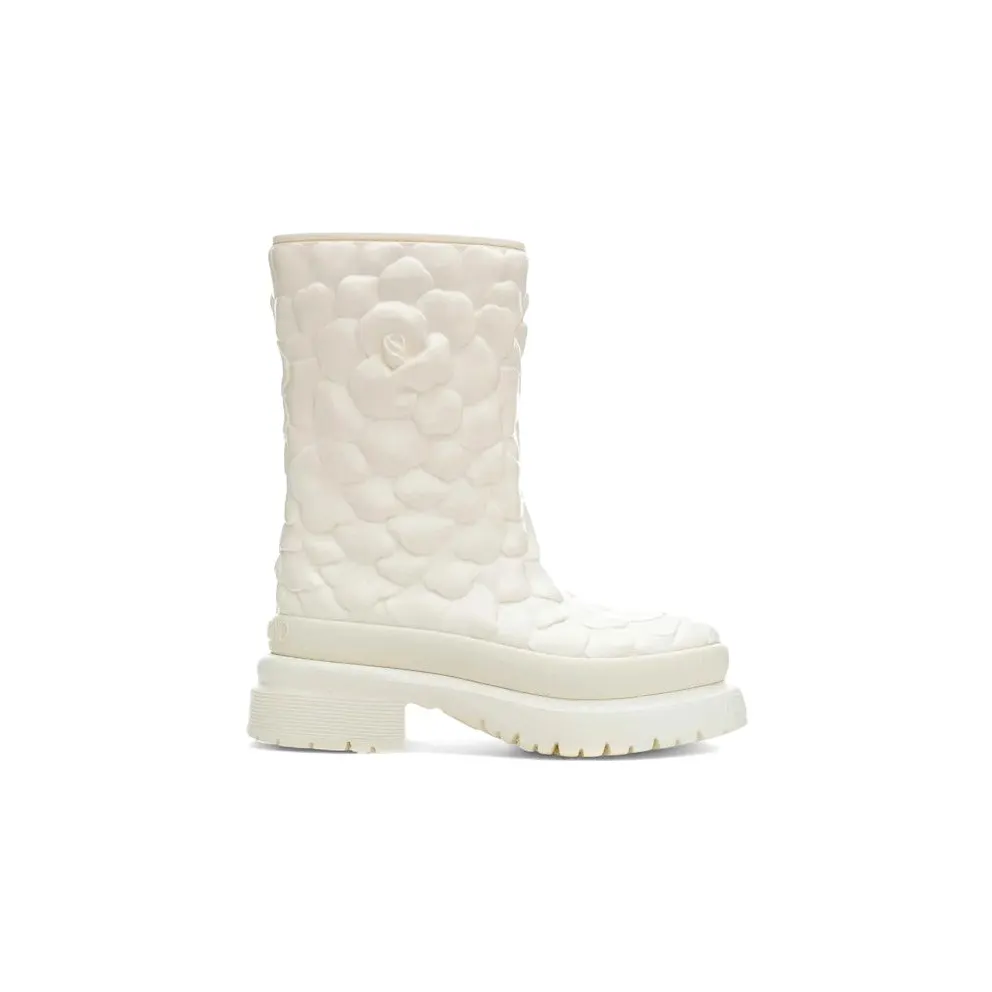 Valentino Garavani Atelier Shoes Rose Edition Rainboot White (WW0S0CZ2 CKC A03)