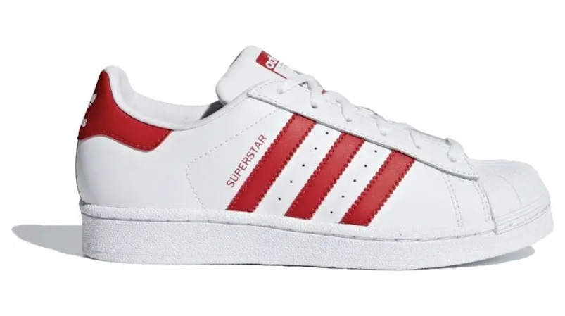 adidas Superstar Cloud White Scarlet (CG6609)