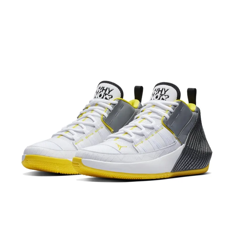 Jordan Why Not Zer0.1 Chaos White White/Particle Grey-Black-Opti Yellow (BV5498-100)