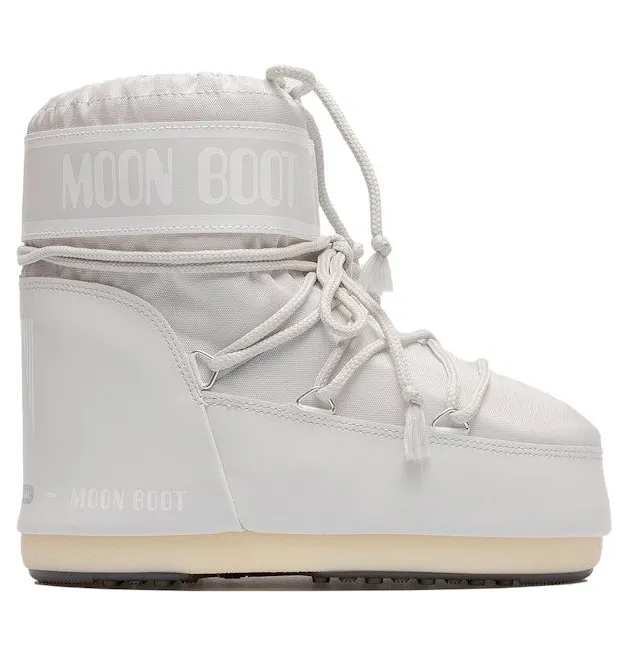 Moon Boot Icon Nylon Low Boot Glacier Grey (The Original Heel Logo) (14093400012)