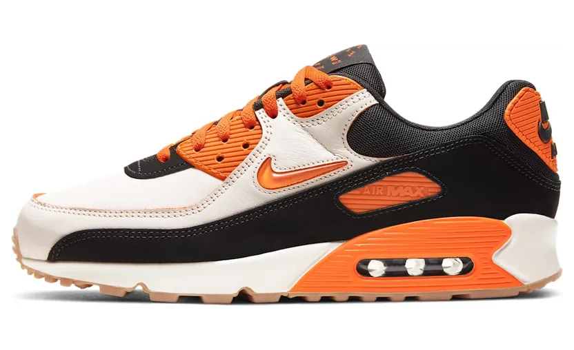 Nike Air Max 90 Home and Away – “Sail / Black / Gum Medium Brown / Safety Orange” (CJ0611-100)