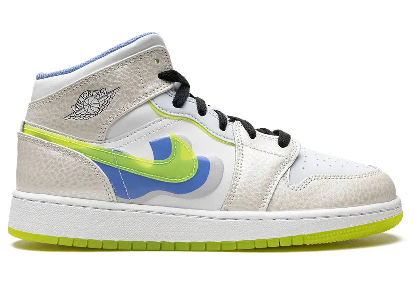 Air Jordan 1 Mid SE GS “Warped Swoosh'” (DV1314-017)