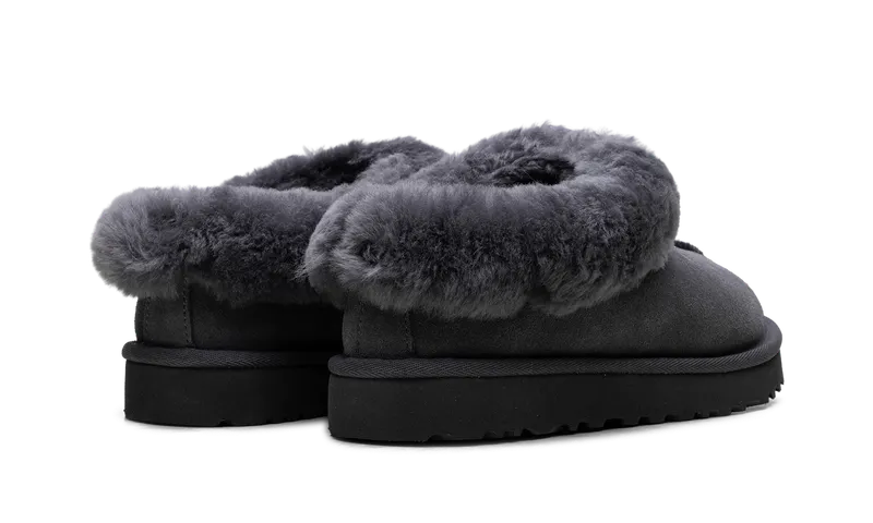 Ugg Tazzette Genuine Shearling Collar Slide “Obsidian” (1134810-OBS)