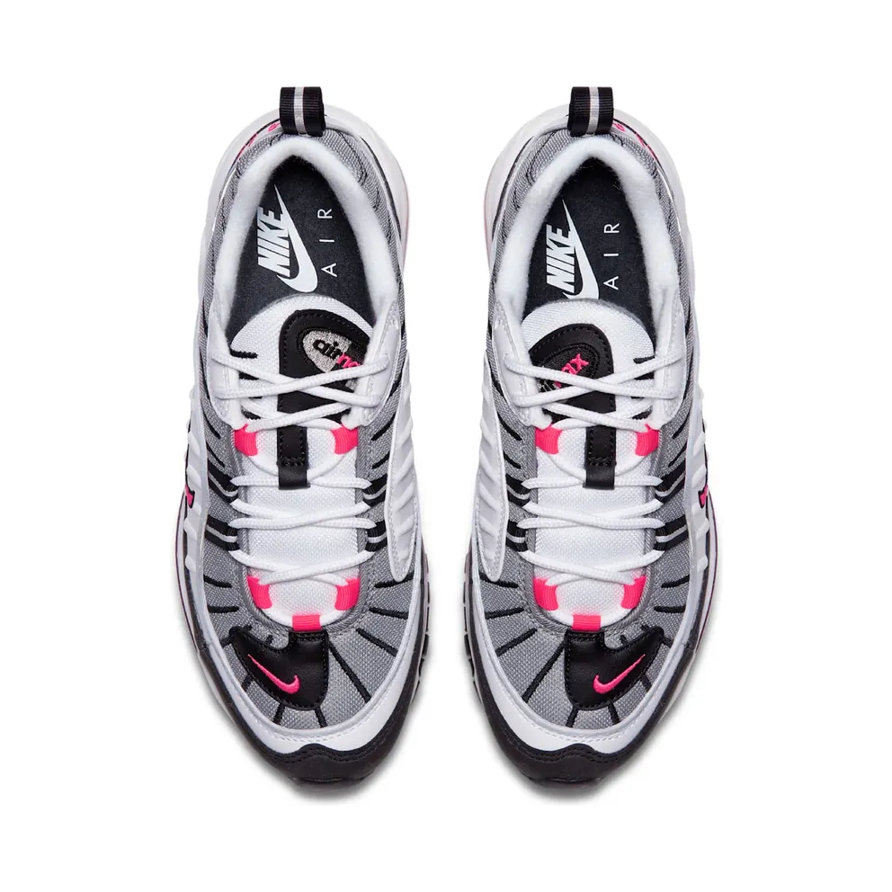 Nike Air Max 98 Solar Red (W) White/Solar Red-Dust-Reflect Silver (AH6799-104)