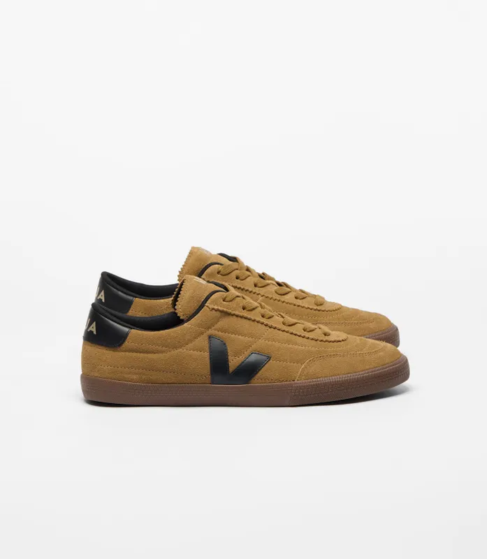 Veja Panenka Quilted Suede Sneakers with Contrast Logo Camel (FU0320899)
