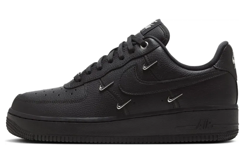 Nike Air Force 1 Low ’07 LX Black Silver Mini Swoosh (HQ1180-001)