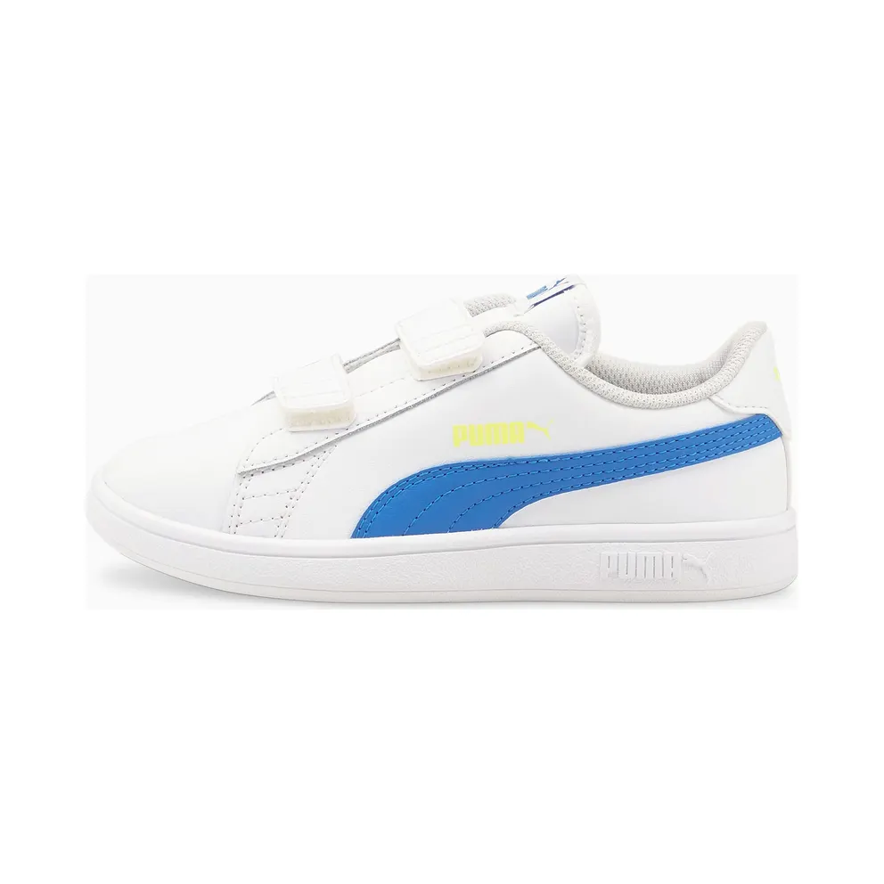 Puma Smash v2 Leather sportscchoenen White/Blue (365173-33)
