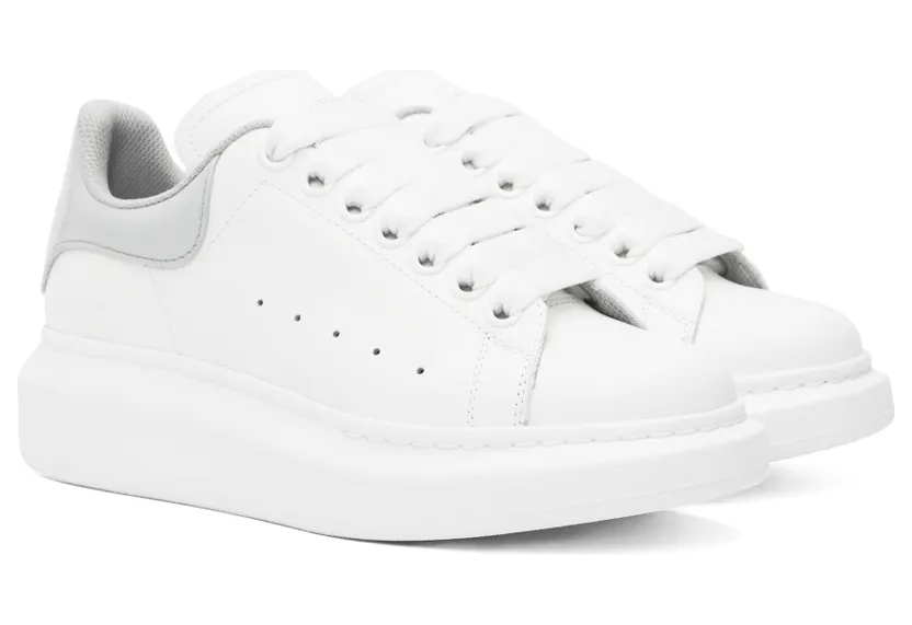 Alexander McQueen White & Blue Oversized Sneakers (697101WIBND) (4)