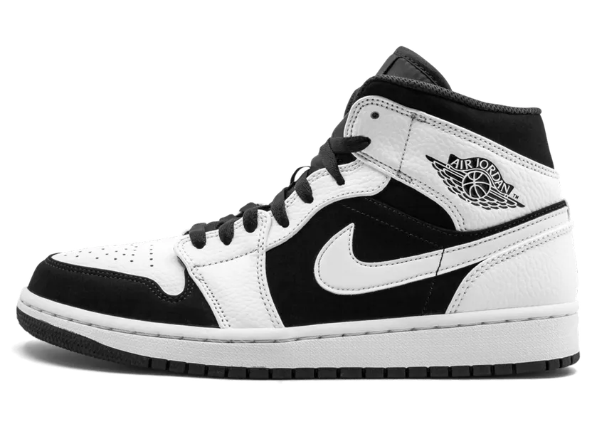 Air Jordan 1 Mid White Black (554724-113)