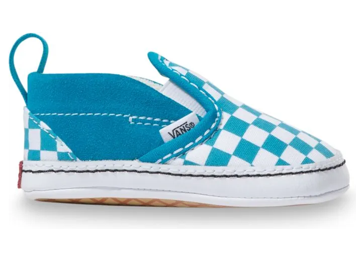 VANS Checkerboard Slip-on V Crib Schoenen Voor Baby’s (Blauw)
