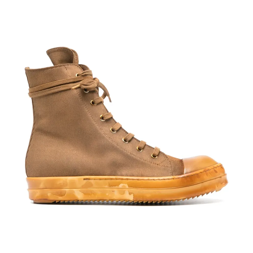 Rick Owens DRKSHDW High-Top-Sneakers aus Canvas – Braun (DU01D1800TWCD)