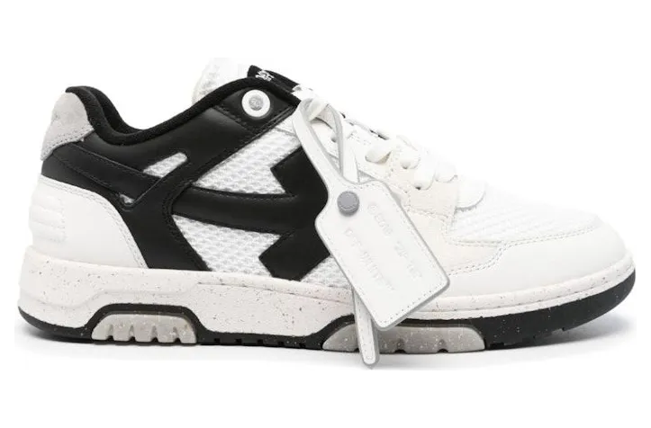 OFF-WHITE Out Of Office OOO Low Tops White Black (OMIA243C99LEA0010110)