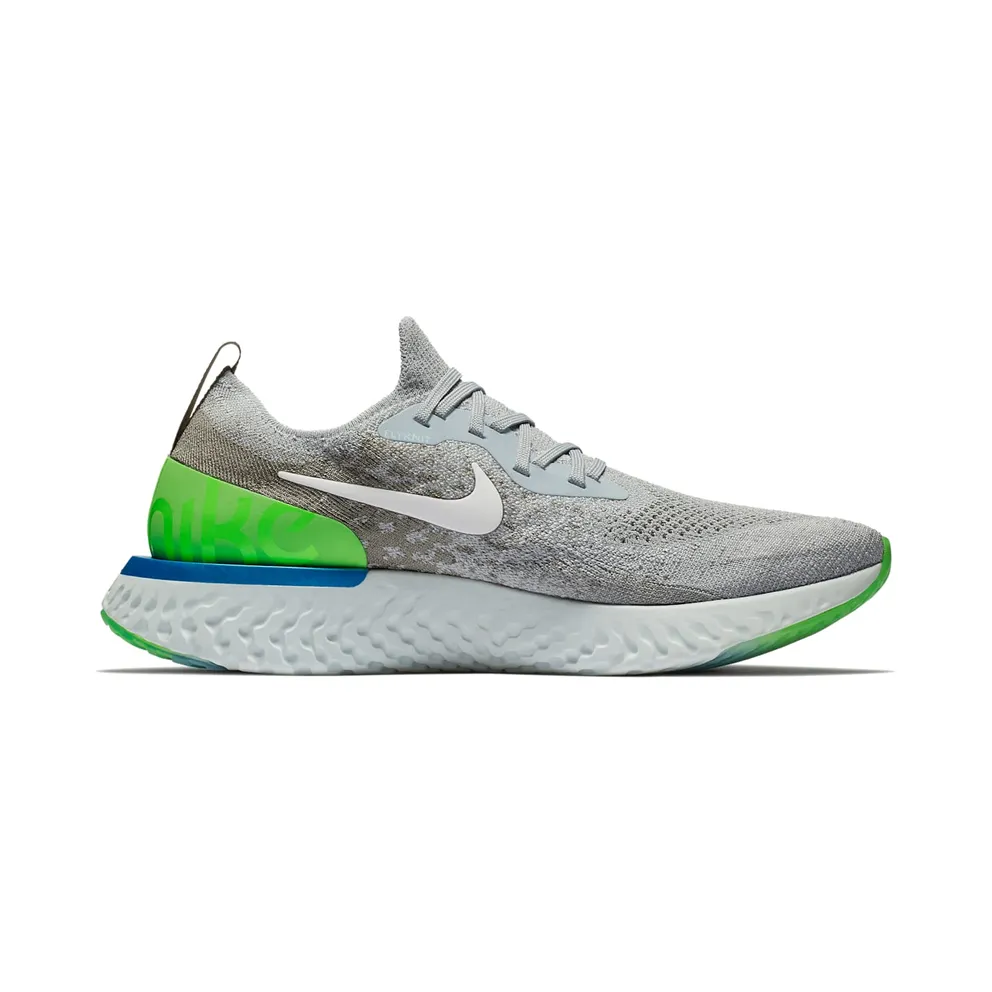 Nike Epic React Flyknit Wolf Grey Lime Blast Wolf Grey/Lime Blast-Dark Stucco (AQ0067-008)