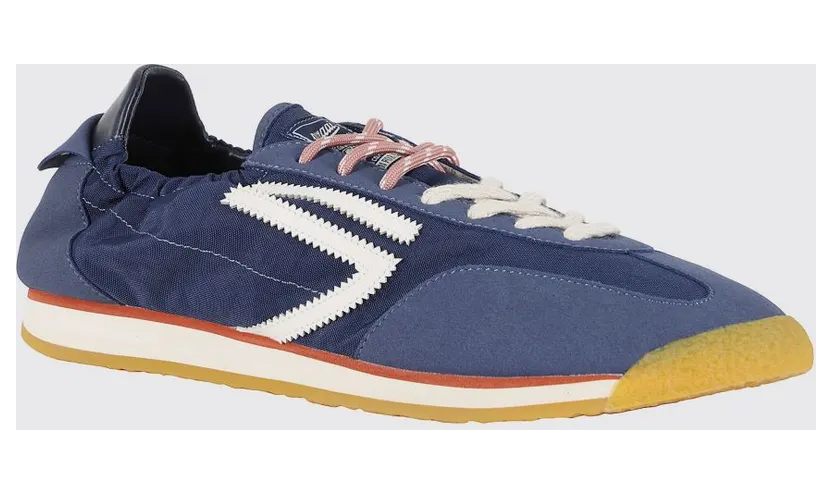 Puraai Panther Vegan Leather and Nylon Sneakers Blue (PU602P031)