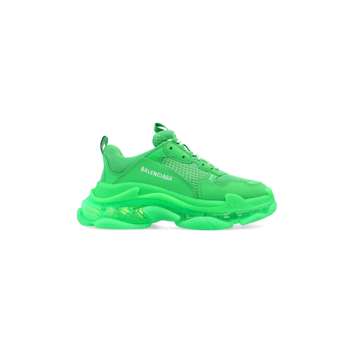 Balenciaga Triple S Clear Sole Fluo Green (544351W2GA13510)