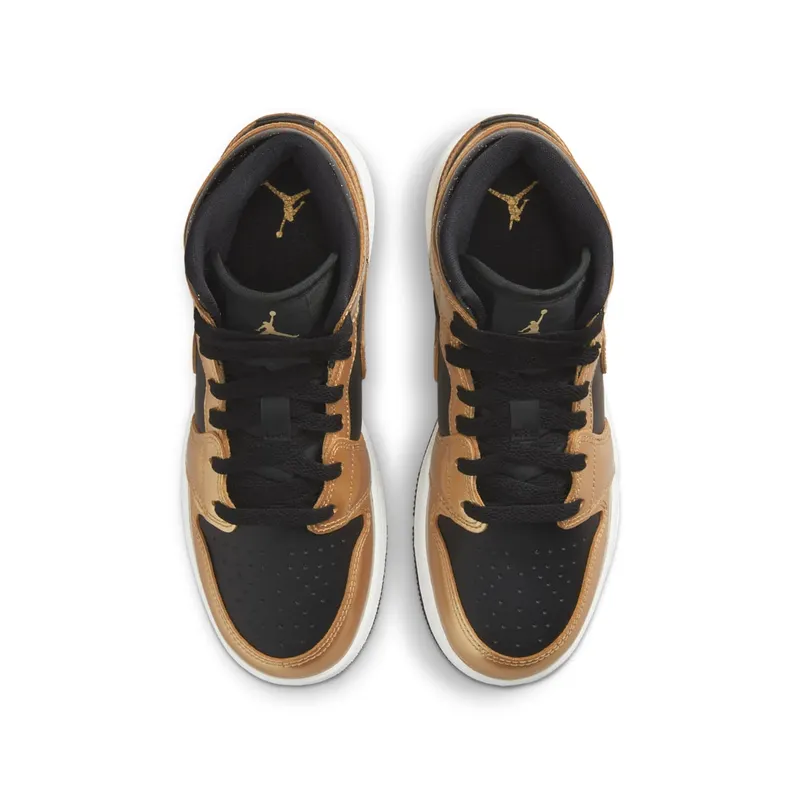 Air Jordan 1 Mid SE GS “Metallic Gold Black” (DR6967-071)