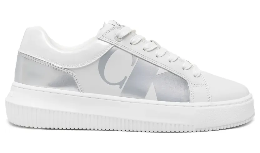 Calvin Klein Jeans Sneakers mit Kontrasteinsatz – Weiß (YW0YW01411)