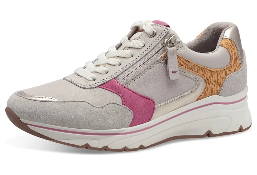 Tamaris sneaker Antraciet / Zilvergrijs / Oranje / Pink (16065717600636WHITE)