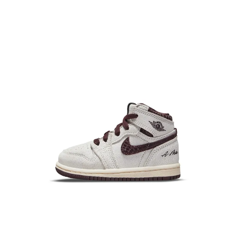 Air Jordan x Ma Maniere 1 High OG (TD) – “Sail / Burgundy Crush” (DO7098-100)