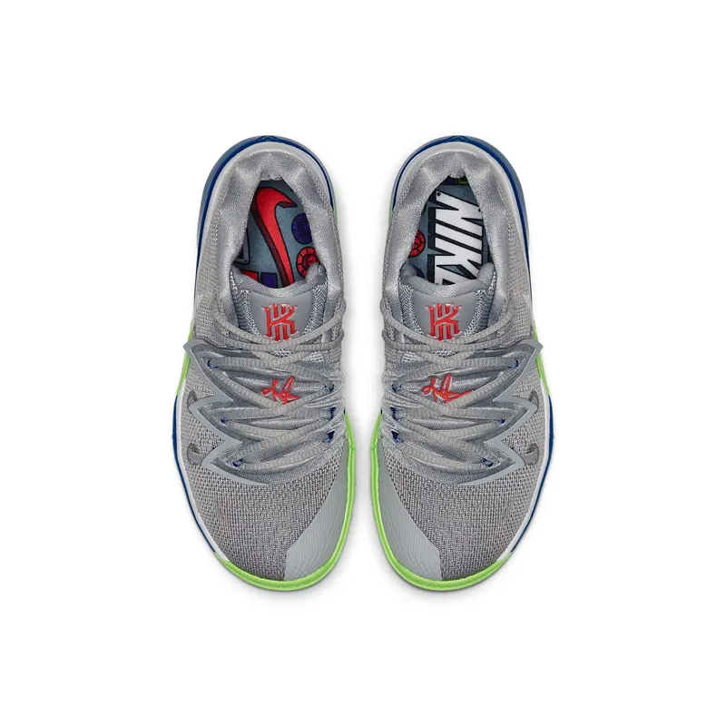 Nike Kyrie 5 Wolf Grey Lime Blast (PS) Wolf Grey/White-Lime Blast (AQ2458-099)