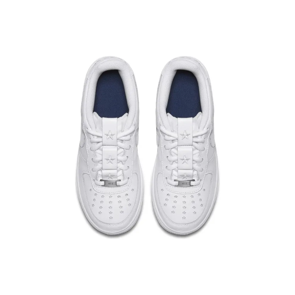 Nike Air Force 1 Low Independence Day 2018 White (GS) White/White-Midnight Navy (AR0688-100)