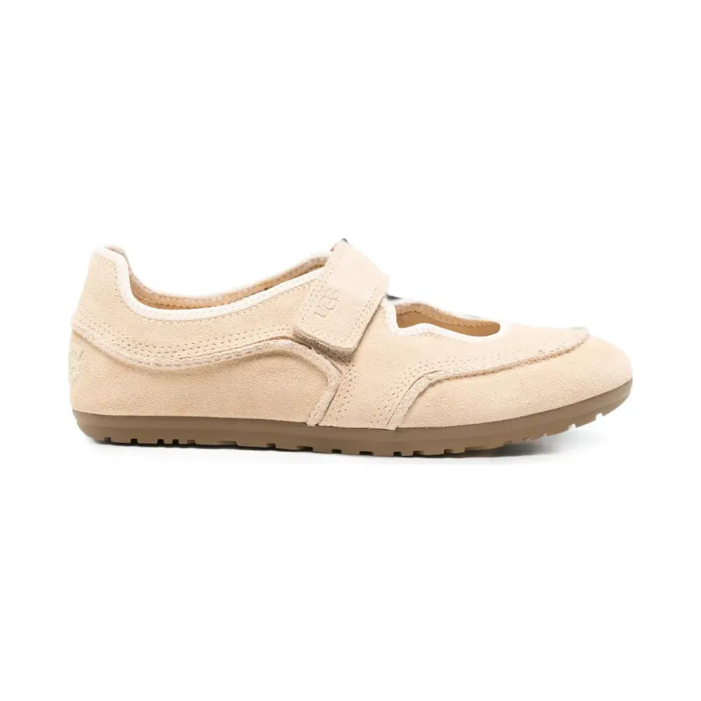 UGG Mary Janes aus Wildleder mit Klettverschluss – Nude (1187530)