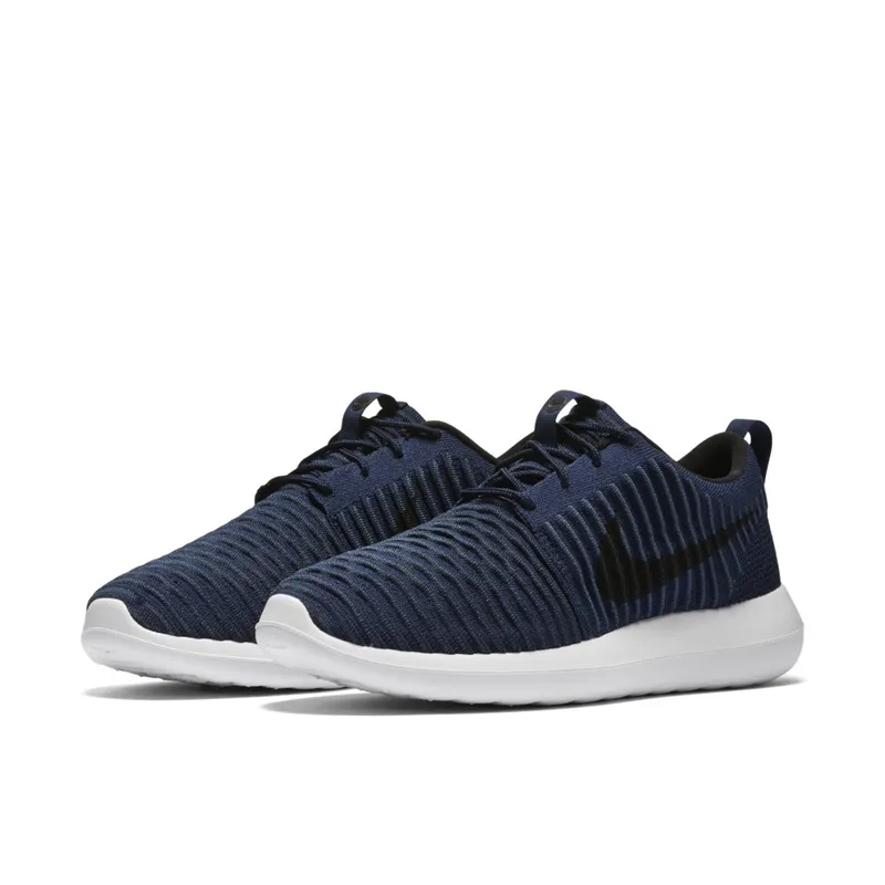 Nike Roshe Two Flyknit College Navy College Navy/White-Squadron Blue-Black (844833-400)
