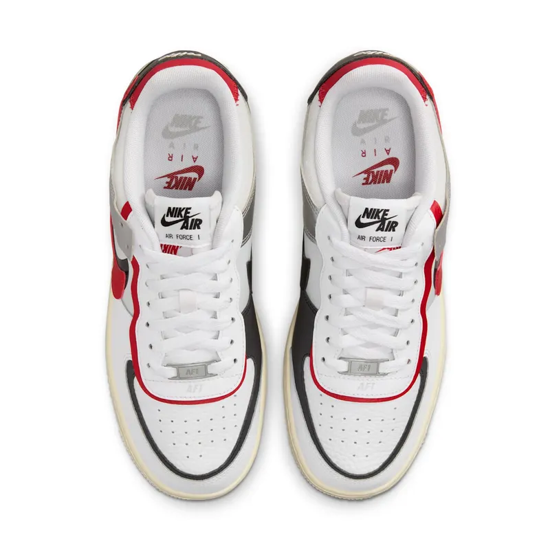 Nike Air Force 1 Low Shadow White Silver Gym Red (FN6335-100)