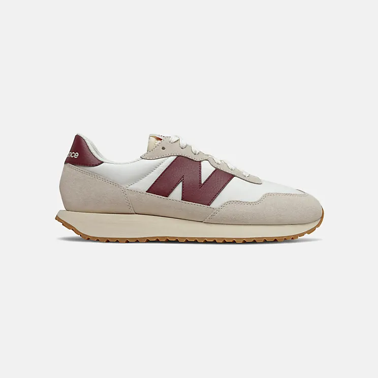 New Balance 237 White Burgundy (MS237SB)