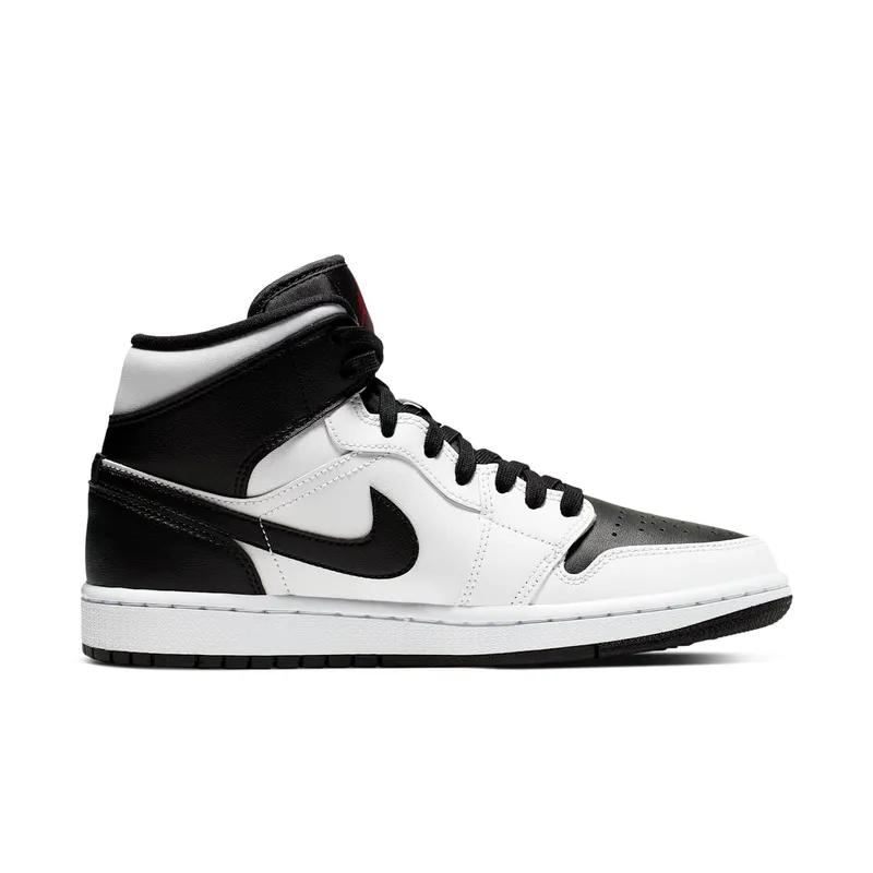 Jordan 1 Mid Reverse Black Toe (W) White/Gym Red-Black (BQ6472-101)