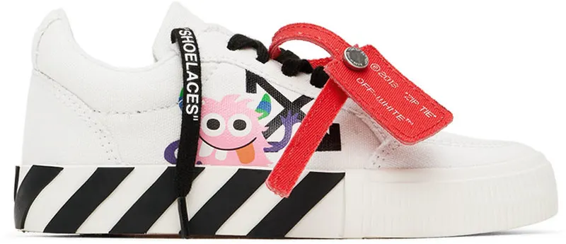 Off-White Kids White & Black Monsters Vulcanized (OGIA001S22FAB0020110)